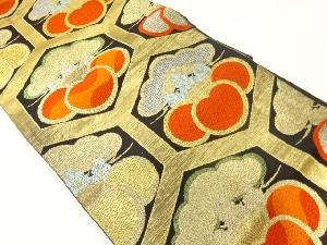 アンティーク　亀甲に桐模様織出し袋帯（材料）